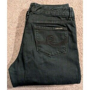 7 for all Mankind Bootcut Black Denim Jeans Women's 30